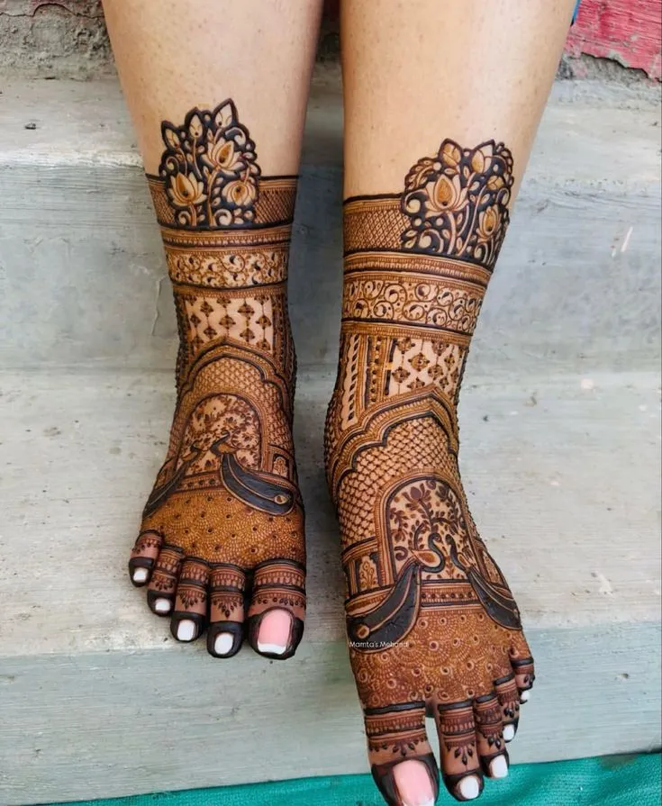 Beautiful feet mehandi design 1