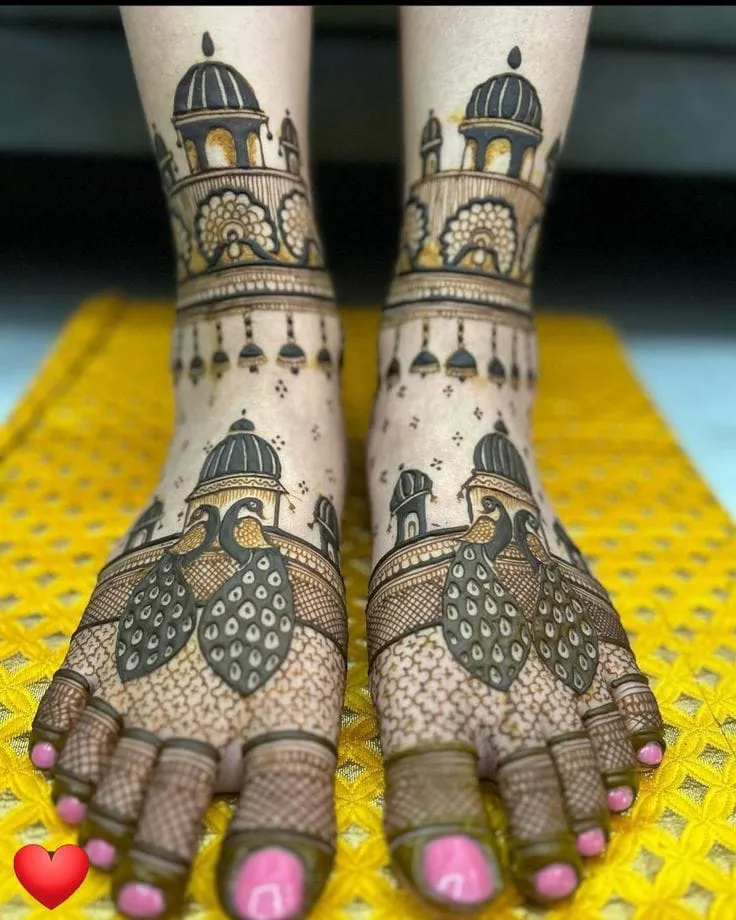 Beautiful feet mehandi design 10