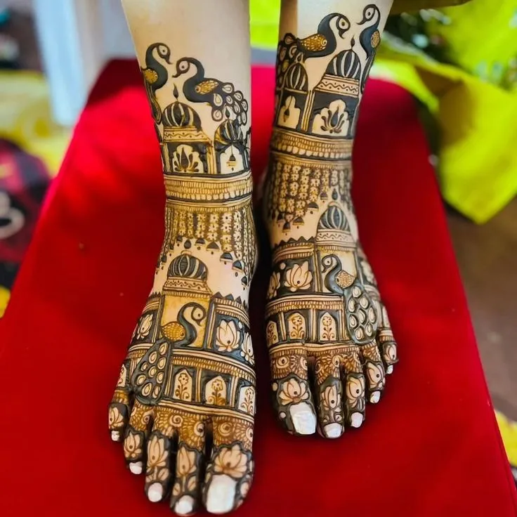 Beautiful feet mehandi design 4