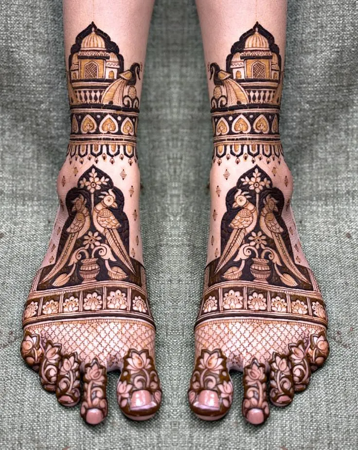 Beautiful feet mehandi design 5